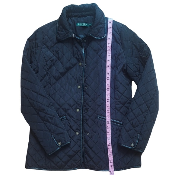 Lauren Ralph Lauren Black Quilted Jacket Women’s S Fall Winter Preppy Outerwear - Picture 4 of 12